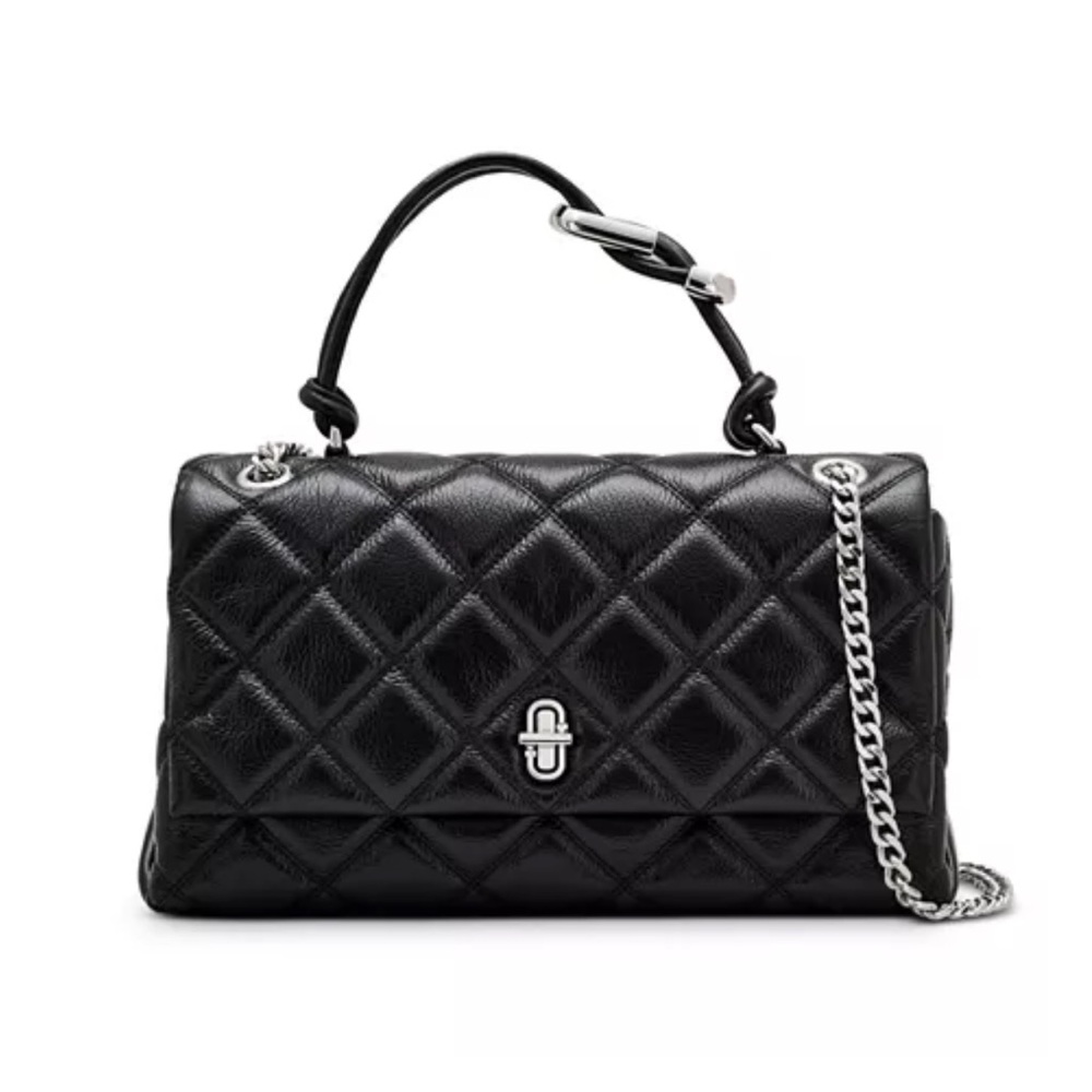 NWT Marc Jacobs Black Quilted Shoulder Bag with Chain Strap